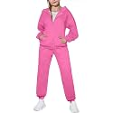 Arshiner Girls 2 Piece Outfits Zip Up Sweatshirts and Sweatpants Tracksuits