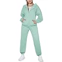 Arshiner Girls 2 Piece Outfits Zip Up Sweatshirts and Sweatpants Tracksuits