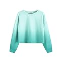 Arshiner Girls Crop Tops Kids Long Sleeve Pullover Sweatshirts Girls Cropped Crewneck Sweatshirt for Teen Girl