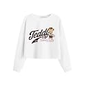 Arshiner Girls Crop Tops Kids Long Sleeve Pullover Sweatshirts Girls Cropped Crewneck Sweatshirt for Teen Girl