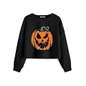 Arshiner Girls Crop Tops Kids Long Sleeve Pullover Sweatshirts Girls Cropped Crewneck Sweatshirt for Teen Girl