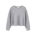 Arshiner Girls Crop Tops Kids Long Sleeve Pullover Sweatshirts Girls Cropped Crewneck Sweatshirt for Teen Girl