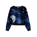 Arshiner Girls Crop Tops Kids Long Sleeve Pullover Sweatshirts Girls Cropped Crewneck Sweatshirt for Teen Girl