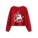 Arshiner Girls Crop Tops Kids Long Sleeve Pullover Sweatshirts Girls Cropped Crewneck Sweatshirt for Teen Girl