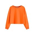 Arshiner Girls Crop Tops Kids Long Sleeve Pullover Sweatshirts Girls Cropped Crewneck Sweatshirt for Teen Girl