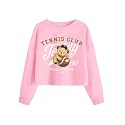 Arshiner Girls Crop Tops Kids Long Sleeve Pullover Sweatshirts Girls Cropped Crewneck Sweatshirt for Teen Girl