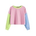 Arshiner Girls Crop Tops Kids Long Sleeve Pullover Sweatshirts Girls Cropped Crewneck Sweatshirt for Teen Girl