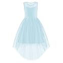 Arshiner Girls Dresses Formal Party Wedding Tulle Contrast Mesh Dress