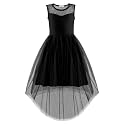 Arshiner Girls Dresses Formal Party Wedding Tulle Contrast Mesh Dress