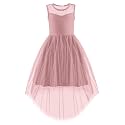 Arshiner Girls Dresses Formal Party Wedding Tulle Contrast Mesh Dress