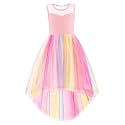 Arshiner Girls Dresses Formal Party Wedding Tulle Contrast Mesh Dress