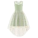 Arshiner Girls Dresses Formal Party Wedding Tulle Contrast Mesh Dress