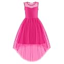 Arshiner Girls Dresses Formal Party Wedding Tulle Contrast Mesh Dress