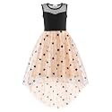 Arshiner Girls Dresses Formal Party Wedding Tulle Contrast Mesh Dress