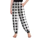 Arshiner Girls Pajama Pants Kids Plaid Pj Pants Comfy Lounge Bottoms
