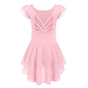 Arshiner Girls Ruffle Sleeve Ballet Leotard Criss-Cross Back Dance Dresses
