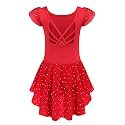Arshiner Girls Ruffle Sleeve Ballet Leotard Criss-Cross Back Dance Dresses