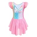Arshiner Girls Ruffle Sleeve Ballet Leotard Criss-Cross Back Dance Dresses