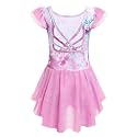 Arshiner Girls Ruffle Sleeve Ballet Leotard Criss-Cross Back Dance Dresses