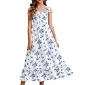 Arshiner Girls Summer Dress Boho Beach Casual Smocked Maxi Dresses