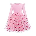 Arshiner Toddler Girls Long Dresses Sleeve Ruffle Winter Holiday Dress 2-6Y