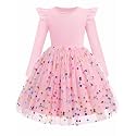 Arshiner Toddler Girls Long Dresses Sleeve Ruffle Winter Holiday Dress 2-6Y
