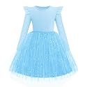 Arshiner Toddler Girls Long Dresses Sleeve Ruffle Winter Holiday Dress 2-6Y