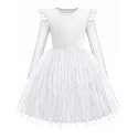 Arshiner Toddler Girls Long Dresses Sleeve Ruffle Winter Holiday Dress 2-6Y