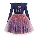 Arshiner Toddler Girls Long Dresses Sleeve Ruffle Winter Holiday Dress 2-6Y
