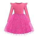 Arshiner Toddler Girls Long Dresses Sleeve Ruffle Winter Holiday Dress 2-6Y