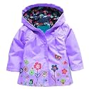 Arshiner Toddler Girls Waterproof Hooded Coat Jacket Outwear Raincoat