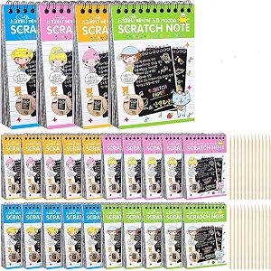 return gifts for birthday for kids party bulk scratch note book magic book return gifts for kids children girls boys best multicolor pack of 2