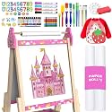 Art Easel for Kids Easel for Toddlers,Adjustable Wooden Easels