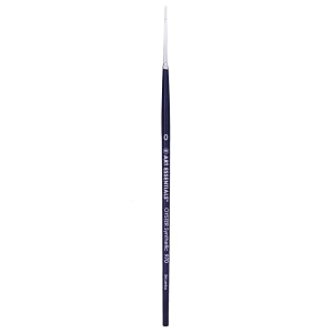oyster white synthetic hair brush for mixed media watercolour acrylic gouache fabric amp hobby painting - series 970 - round - short handle - size 0 with great flow control