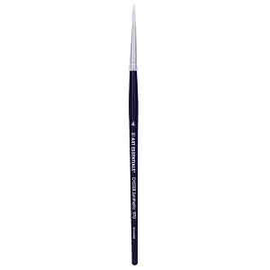 oyster white synthetic hair brush for mixed media watercolour acrylic gouache fabric amp hobby painting - series 970 - round - short handle - size 4 with great flow control