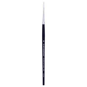 art essentials oyster white synthetic hair brush for mixed media watercolour acrylic gouache fabric amp hobby painting - series 970 - round - short handle - size 6 with great flow control