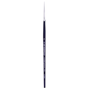 art essentials oyster white synthetic hair brush for mixed media watercolour acrylic gouache fabric amp hobby painting - series 970 - round - short handle - size 2 with great flow control
