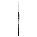 Art Essentials Oyster White Synthetic Hair Brush for Mixed Media, Watercolour, Acrylic, Gouache, Fabric &amp; Hobby Painting - Series 970 - Round - Short Handle - Size: 10, with Great Flow Control