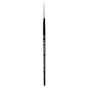 Art Essentials Oyster White Synthetic Hair Brush for Mixed Media, Watercolour, Acrylic, Gouache, Fabric & Hobby Painting - Series 970 - Round - Short Handle - Size: 00, with Great Flow Control