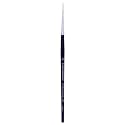 Art Essentials Oyster White Synthetic Hair Brush for Mixed Media, Watercolour, Acrylic, Gouache, Fabric &amp; Hobby Painting - Series 970 - Round - Short Handle - Size: 6, with Great Flow Control