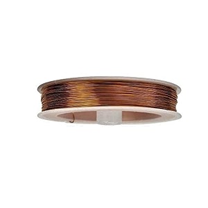 art ifact 100 meters enameled copper wire of 30 gauge - 999 pure copper wire on spool- winding wire - magnetic wire 30 gauge 032 mm diameter