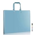 Art Portfolio Bags Storage Books (23.2 * 18.1inches) for Art Portfolio Folder, Posters Storage Bag with Zipper and Handle Mesh Folder Organizers for Poster, Painting Blue