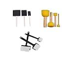Art Ranger Sponge Brush Ser for Painting, Art and Craft Projects (Complete Set with Roller, Flat and Round Sponge Brushes)