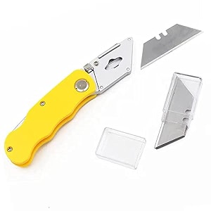 art ranger utility craft knifetempered blades plastic handle with 5 extra blade sand pocket clip 1 utility knife