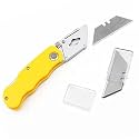 ART RANGER Utility Craft Knife,Tempered Blades, Plastic handle with 5 extra Blade sand Pocket Clip 1 Utility Knife