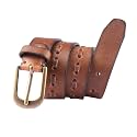 Genuine Leather Belt for Kids, Black/Brown Colour, Belt with Metal Buckle, Fancy Belt for Formal, Casual &amp; Jeans Wear, Waist 20-24-28-30 Inch 3|5|7|9|11 Yrs