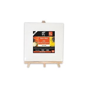 art story mini small display canvas board with easel stand15 x 15cm 1pc  for acrylic oil watercolor painting  suitable for artists students amp beginners