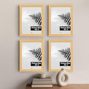 art street premium photo frame for living room classic aesthetic design photo frames for photograph art work kids room set of 4 8x12 inch beige