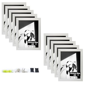 art street a4 size certificate document photo frames set of 10ffor home decoration living room office decoration white size 8x12 inch