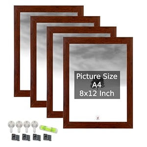 art street a4 size certificate document photo frames set of 4 for home decoration living room office decoration brown size 834 x 1234